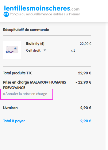 Tiers Payant livraison annulation