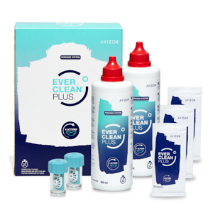 achat produit lentilles EVER CLEAN PLUS 2x350ml + 90 c