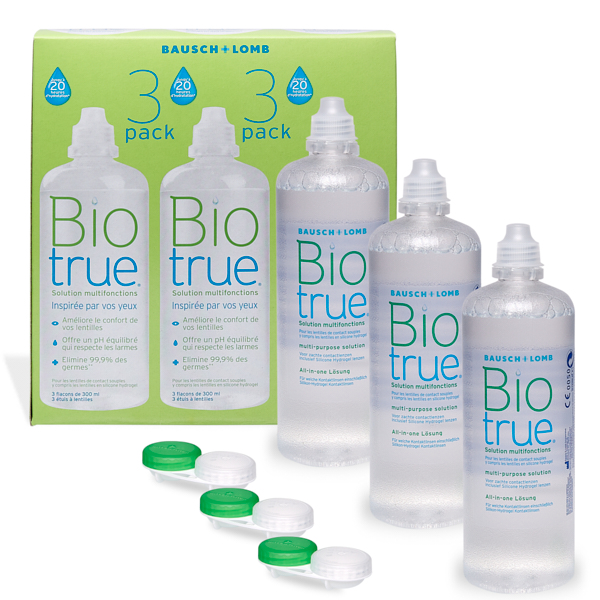 Produit lentilles Biotrue 3x300ml