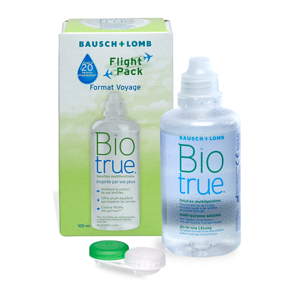 produit lentille Biotrue Flight Pack 100ml