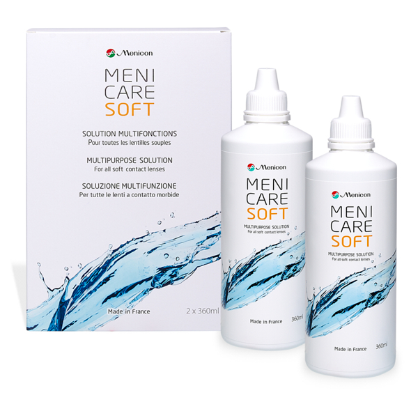 produit lentille Menicare Soft 2x360ml