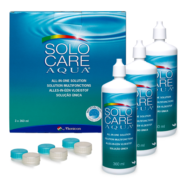 produit lentille SOLOCARE AQUA 3x360ml